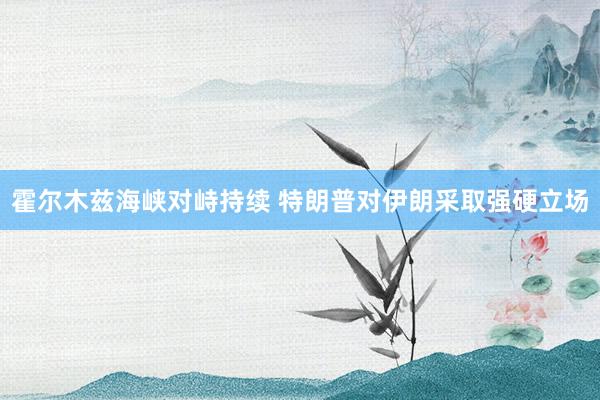 霍尔木兹海峡对峙持续 特朗普对伊朗采取强硬立场