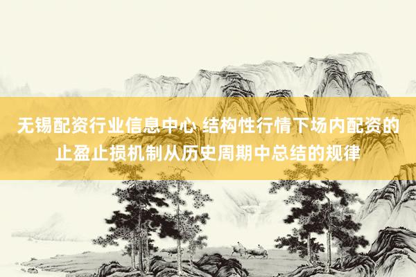 无锡配资行业信息中心 结构性行情下场内配资的止盈止损机制从历史周期中总结的规律
