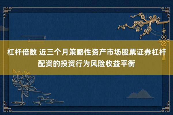 杠杆倍数 近三个月策略性资产市场股票证券杠杆配资的投资行为风险收益平衡