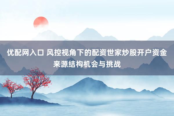 优配网入口 风控视角下的配资世家炒股开户资金来源结构机会与挑战