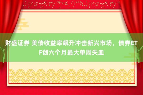 财盛证券 美债收益率飙升冲击新兴市场，债券ETF创六个月最大单周失血